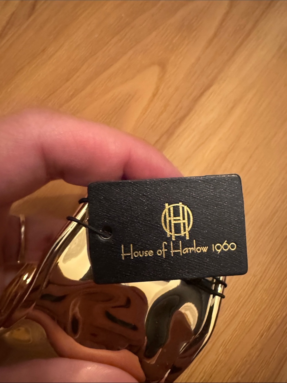 House of Harlow 1960 Shiny Gold Wave Cuff Bracelet - Picture 2 of 9
